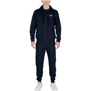 Emporio Armani Ea7 - Sport - Heren - Blauw - Katoen - Trainingspak Set