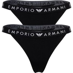 Emporio Armani String voor dames, Zwart, XS