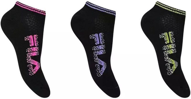 Fila - No-Show Sokken - Meerkleurig - Katoen - Verpakking van 3 Paar