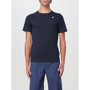 K-Way, Heren, Tops, Blauw, Maat: M Katoen,