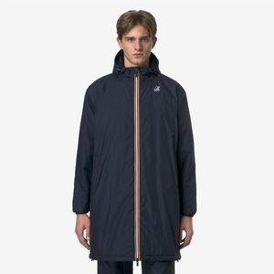 K-Way - Le Vrai 4.0 Eiffel East - Lange Jas - Marine Blauw - Geïsoleerd en Waterdicht