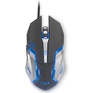 DR1TECH Avenger Gaming Muis Met Resistent Kabel - 6 Knoppen Tot 3200 DPI - Lichtgewicht En Resistent Ontwerp - Ergonomische Muis Voor PC/PS4/XBOX
