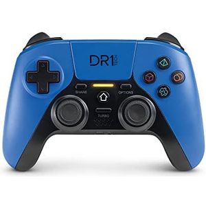 DR1TECH ShockPad II Controller Voor PS4 / PS3 Draadloos - Gaming Joystick DESIGN NEXT-GEN Compatibel Met PC en IOS - Touc Pad en Dubbele Vibratie (Blauw)