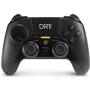 DR1TECH ShockPad II Draadloze gamepad voor PS4/PS3 Design NEXT-GEN compatibel met PC/IOS - Touch Pad en Dual Vibratie (zwart)