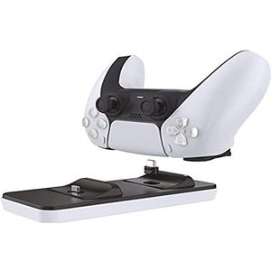 DR1TECH GamePow+ Laadstation voor PS5 Dualsense-controller met snel opladen, dubbel opladen van de draadloze controller voor PS 5, met verwijderbare aansluitingen