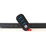 Techly IUSB3-HUB3-ROTB interface hub USB 3.2 Gen 1 (3.1 Gen 1) Type-A 5000 Mbit/s Zwart