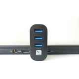 Techly IUSB3-HUB3-ROTB interface hub USB 3.2 Gen 1 (3.1 Gen 1) Type-A 5000 Mbit/s Zwart