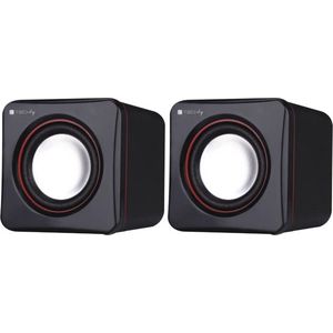 Techly - ICC SP-320ETY - Multimedia Speaker Set - Zwart - USB Voeding