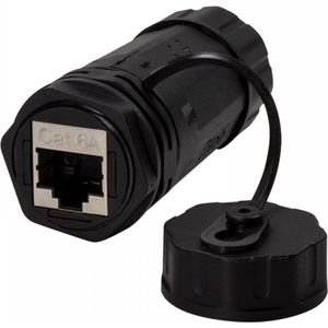 Techly IWP-MD C6A-IPGLT (RJ45, RJ45/LAN (1x)), Netwerkadapter, Zwart