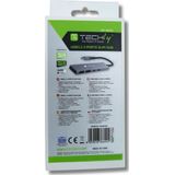 Techly - Hub USB 4p. 2USB 3.2-2USB-C - Docking Station - Zilver - Materiaal: ABS en Metaal