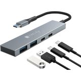 Techly - Hub USB 4p. 2USB 3.2-2USB-C - Docking Station - Zilver - Materiaal: ABS en Metaal