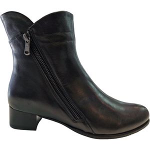 EVERYBODY Barocoria Enkellaarsjes - Enkelboots met rits - Dames - Zwart - Maat 37,5