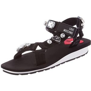Love Moschino JA16153G0GI45000 damessandalen, zwart, 35 EU, zwart., 35 EU