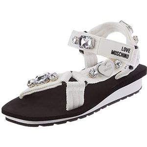 Love Moschino JA16153G0GI45100 damessandalen, wit, 35 EU, Wit, 35 EU