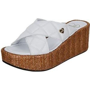 Love Moschino JA28498I0GIEY100 damessandalen, wit, 37 EU, Wit, 37 EU