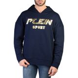 Plein Sport - Blauwe Katoenen Hoodie - Heren