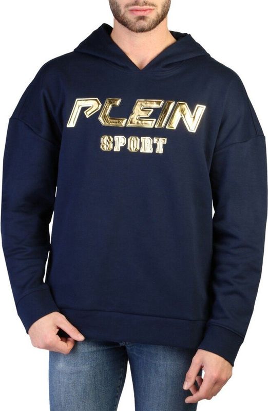 Plein Sport - Blauwe Katoenen Hoodie - Heren