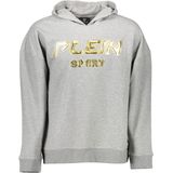 Plein Sport - Grijze Katoenen Hoodie - Heren - Sweatshirt