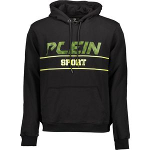 Plein Sport Groene Logo Zwarte Hoodie