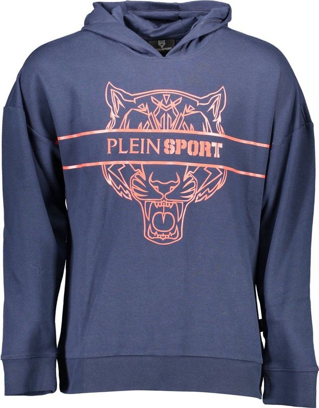 Plein Sport - Blauwe Katoenen Hoodie - Heren
