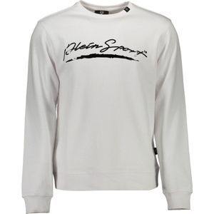 Plein Sport - Witte Katoenen Sweater met Print - Heren - Sweatvesten