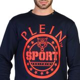 Plein Sport - Blauwe Katoenen Heren Sweater - Gedurfde Stijl