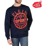 Plein Sport - Blauwe Katoenen Heren Sweater - Gedurfde Stijl