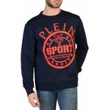 Plein Sport - Blauwe Katoenen Heren Sweater - Gedurfde Stijl