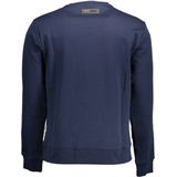 Philipp Plein Sport Zwarte Dikke Logo Marineblauwe Trui