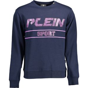 Philipp Plein Sport Zwarte Dikke Logo Marineblauwe Trui
