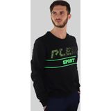 Plein Sport - Sweatshirt - Zwart - Langarmig - Katoen met Contrastdetails