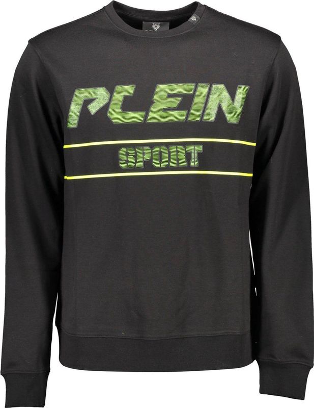 Plein Sport - Sweatshirt - Zwart - Langarmig - Katoen met Contrastdetails