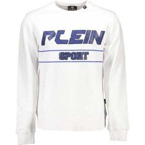 Plein Sport - Witte Katoenen Trui - Heren - Sweatvesten - Met Contrasterende Details