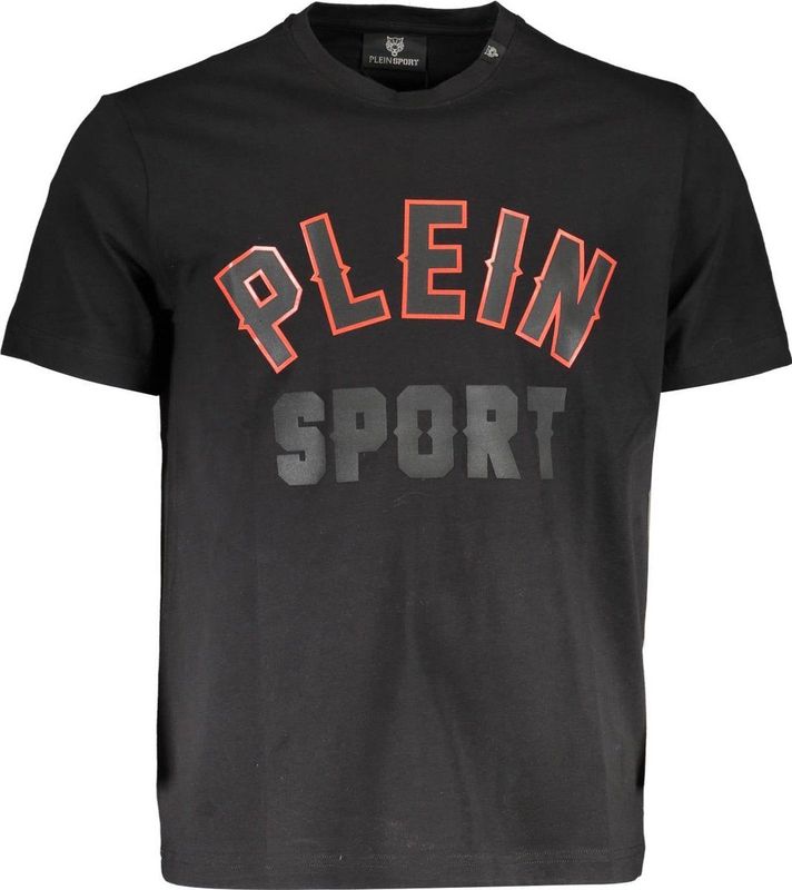 Plein Sport - Short Sleeve T-Shirt - Zwart - Heren - Katoen
