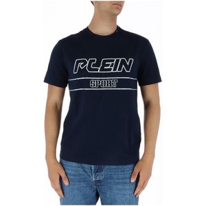 Plein Sport - T-shirt - Blauw - Korte Mouwen - Ronde Hals