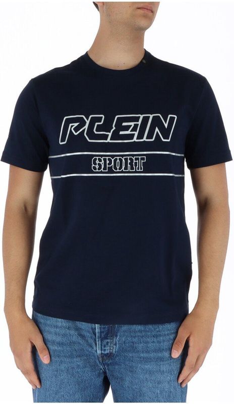 Plein Sport - T-shirt - Blauw - Korte Mouwen - Ronde Hals