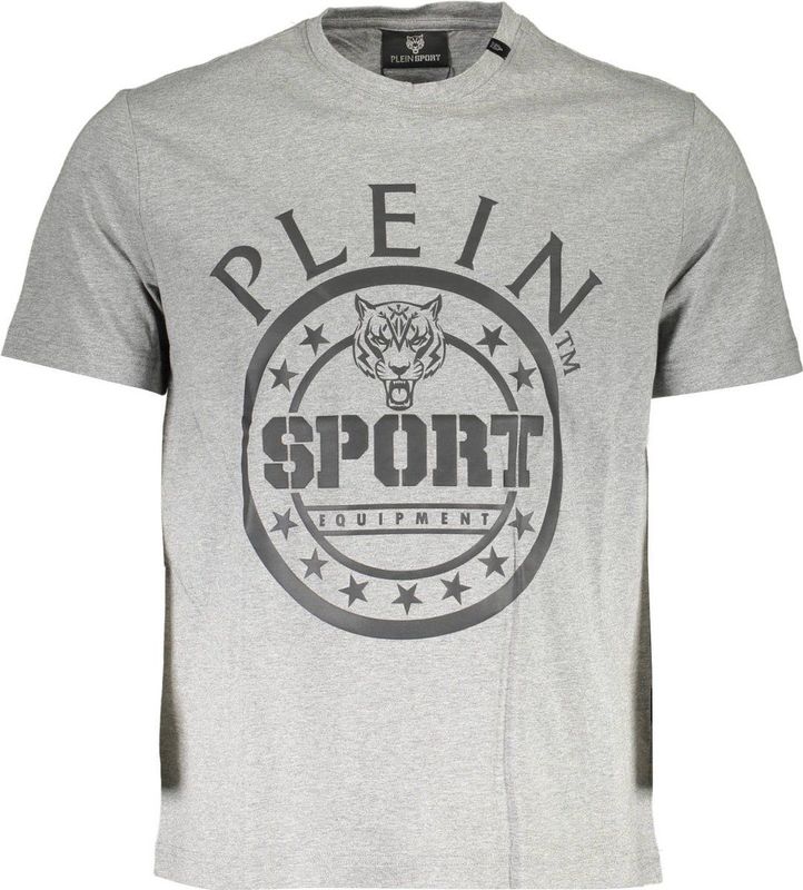 Plein Sport - T-shirt - Bruin - Katoen - Korte Mouwen