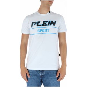 Philipp Plein Sport blauw blokwit T-shirt