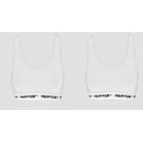 Philipp Plein - Bi-Pack BH - Wit - Hoogwaardige Stof - Ondersteunende Band