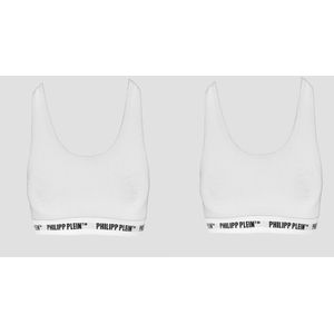 Philipp Plein - Bi-Pack BH - Wit - Hoogwaardige Stof - Ondersteunende Band