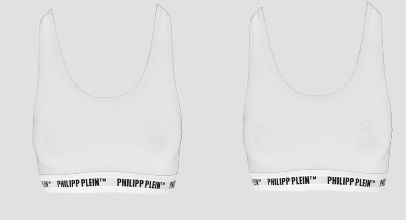 Philipp Plein - Bi-Pack BH - Wit - Hoogwaardige Stof - Ondersteunende Band