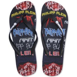 Philipp Plein - Rock Logos - Slippers - Zwart