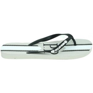 Philipp Plein, Synthetische Flip Flops met Rubberen Zool Grijs, Heren, Maat:42 EU