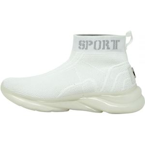 Plein Sport Hi-Top Sock witte sneakers