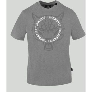 Plein Sport - T-shirt - Grijs - Heren - Katoen - Korte Mouwen