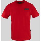 Plein Sport - T-shirt - Grijs - Katoen - Korte Mouw met Merkprint