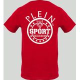 Plein Sport - T-shirt - Grijs - Katoen - Korte Mouw met Merkprint
