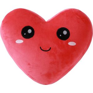 I-total - Kussen Hart- Roze-Fuchsia -kinderkussen - kussen Kinderkamer - Fun kussens - Sierkussen- zacht kinderkussen - pluche kinderkussen