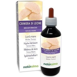 Pruikzwam of Apekop (Hericium erinaceus) paddenstoel Alcoholvrije moedertinctuur Naturalma - Vloeibaar extract druppels 200 ml - Voedingssupplement - Veganistisch