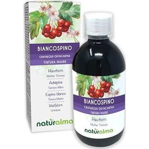 Tweestijlige meidoorn (Crataegus oxyacantha) bladeren en bloemen Alcoholvrije moedertinctuur Naturalma - Vloeibaar extract druppels 500 ml - Voedingssupplement - Veganistisch